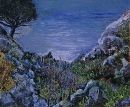 Clarice Smith, Looking Down from Moyenne Corniche, Oil on canvas, Image: 20 × 24in. (50.8 × 61cm); frame: 27 1/2 × 31 × 1.75in. (69.9 × 78.7 × 4.4cm), Clarice Smith Collection, Courtesy of David Bruce Smith, President, Grateful American Foundation