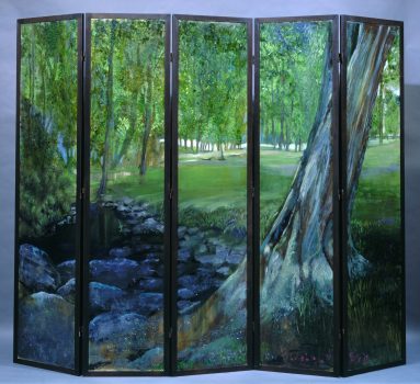 Clarice Smith, Rivulet (Five-Panel Screen), Oil on canvas, Screen: 72 × 85in. (182.9 × 215.9cm), Clarice Smith Collection, Courtesy of David Bruce Smith, President, Grateful American Foundation