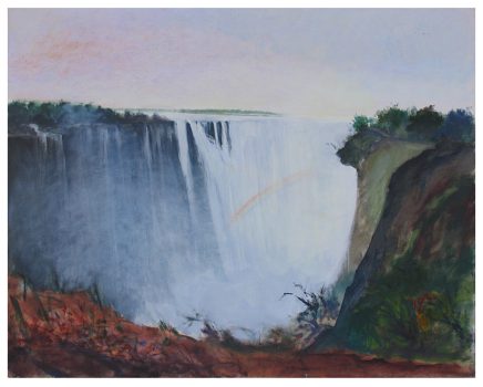 Don Resnick, Victoria Falls, Oil on canvas, Overall: 40 x 50in. (101.6 x 127cm), Collection of Art in Embassies, Washington, D.C.; Donated by David Resnick and Iwonka Piotrowska, Rockville Center, New York