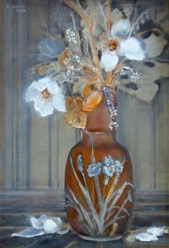 Clarice Smith, Amber, Oil on canvas, Image: 15 3/4 × 11in. (40 × 27.9cm); frame: 21 3/4 × 16 3/4 × 1 3/4in. (55.2 × 42.5 × 4.4cm), Clarice Smith Collection, Courtesy of David Bruce Smith, President, Grateful American Foundation