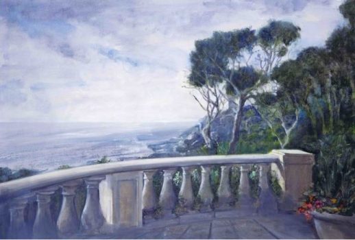 Clarice Smith, Grande Hotel, Saint-Jean-Cap-Ferrat, Oil on canvas, Image: 24 × 36in. (61 × 91.4cm); frame: 25 1/2 × 37 3/4 × 2 1/4in. (64.8 × 95.9 × 5.7cm), Clarice Smith Collection, Courtesy of David Bruce Smith, President, Grateful American Foundation, Arlington, Virginia