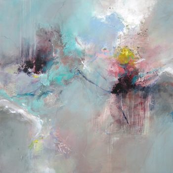 Kristin Herzog, Hanging Gardens VIII, Acrylic on gallery wrapped canvas, Overall: 48 × 48in. (121.9 × 121.9cm) Total diptych 48 x 96 in., Courtesy of the artist, Naples, Florida; Created at the Virginia Center for Creative Arts