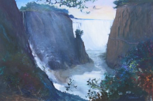Don Resnick, Western View - Victoria Falls, Oil on canvas, 40 × 50in. (101.6 × 127cm), Collection of Art in Embassies; Gift of Helen and Howard Shaw