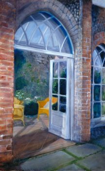 Clarice Smith, Garden Room, Oil on canvas, Image: 38 × 24in. (96.5 × 61cm); frame: 39 1/2 × 25 × 2in. (100.3 × 63.5 × 5.1cm), Clarice Smith Collection, Courtesy of David Bruce Smith, President, Grateful American Foundation