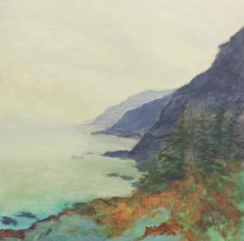 Don Resnick, Bluffs, Monhegan, Oil on canvas, 48 × 48in. (121.9 × 121.9cm), Collection of Art in Embassies, Washington, D.C.; Gift of David Resnick and Iwonka Piotrowska