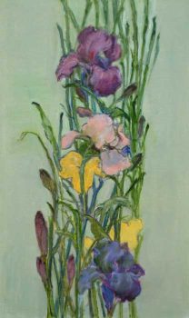Clarice Smith, Irises II, Oil on canvas, Image: 30 × 18in. (76.2 × 45.7cm); frame: 33 × 21 × 2in. (83.8 × 53.3 × 5.1cm), Clarice Smith Collection, Courtesy of David Bruce Smith, President, Grateful American Foundation