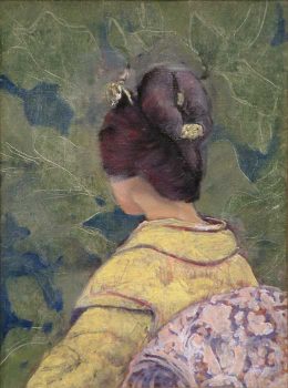 Clarice Smith, Geisha, Oil on canvas, Image: 12 × 9in. (30.5 × 22.9cm); frame: 17 3/4 × 14 3/4 × 2in. (45.1 × 37.5 × 5.1cm), Clarice Smith Collection, Courtesy of David Bruce Smith, President, Grateful American Foundation