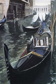 Clarice Smith, Gondolas at Rest, Oil on canvas, Frame: 36 × 24 × 2in. (91.4 × 61 × 5.1cm), Clarice Smith Collection, Courtesy of David Bruce Smith, President, Grateful American Foundation