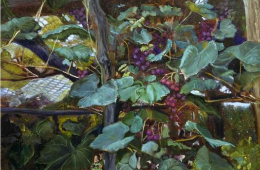 Clarice Smith, Grapes, Oil on canvas, Image: 24 × 36in. (61 × 91.4cm); frame: 30 3/4 × 42 3/4 × 2 3/4in. (78.1 × 108.6 × 7cm), Clarice Smith Collection, Courtesy of David Bruce Smith, President, Grateful American Foundation, Arlington, Virginia