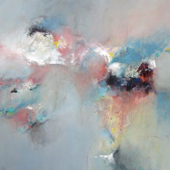 Kristin Herzog, Hanging Gardens IX, Acrylic on gallery wrapped canvas, Overall: 48 × 48in. (121.9 × 121.9cm) Total diptych 48 x 96 in., Courtesy of the artist, Naples, Florida; Created at the Virginia Center for Creative Arts