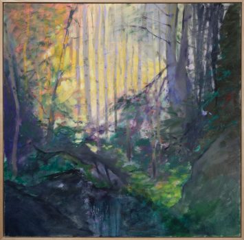 Don Resnick, Boulders, Oil on canvas, Overall: 47 × 47in. (119.4 × 119.4cm), Collection of Art in Embassies, Washington, D.C.