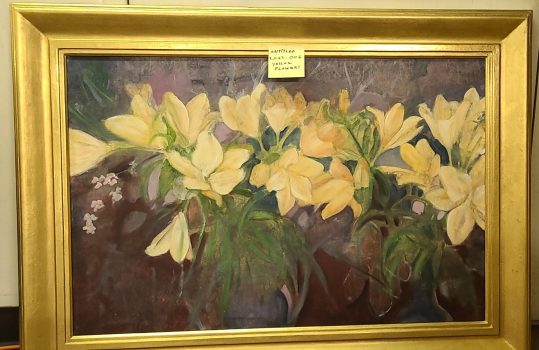 Clarice Smith, Yellow Flowers, Oil on canvas, Frame: 32 × 44 × 2in. (81.3 × 111.8 × 5.1cm), Clarice Smith Collection, Courtesy of David Bruce Smith, President, Grateful American Foundation
