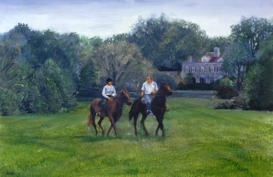 Clarice Smith, Late Afternoon in the Country, Oil on canvas, Image: 24 × 36in. (61 × 91.4cm); frame: 31 1/2 × 42 × 2in. (80 × 106.7 × 5.1cm), Clarice Smith Collection, Courtesy of David Bruce Smith, President, Grateful American Foundation