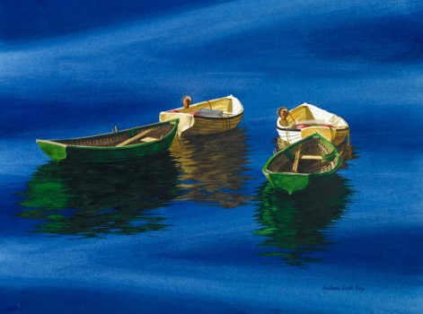 Barbara Ernst Prey, Old School, Digitized Inkjet print on watercolor paper, Overall: 31 × 39in. (78.7 × 99.1cm), Courtesy of the artist, Oyster Bay, New York