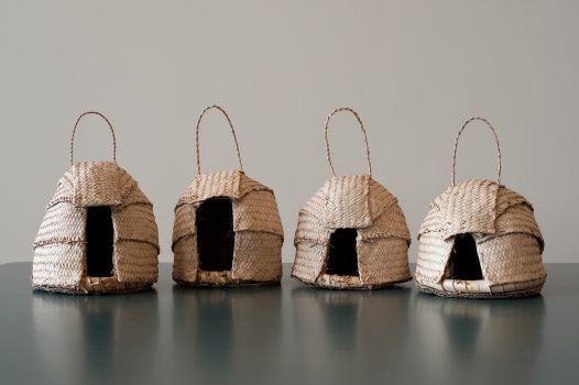 Anonymous, Four Issa Domes, Straw, Approx: 10 x 7 x 7in. (25.4 x 17.8 x 17.8cm), Photo: Michael JN Bowles