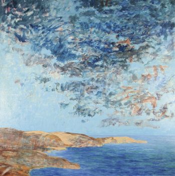 Robert LaHotan, Approaching Storm, Oil on canvas, 40 x 40 in. (101.6 x 101.6 cm), Courtesy of the Kraushaar Galleries Inc., New York, New York