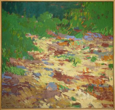 Robert LaHotan, Shore, Oil on canvas, Overall: 38 x 38 x 2 in. (96.5 x 96.5 x 5.1 cm), Collection of Art in Embassies, Washington, D.C.; Gift of Katherine Degn, Brooklyn, New York, and Carole M. Pesner, New York, New York