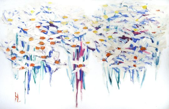 Helen Grigware Lambert, Spring at Ben Labrat, Acrylic on canvas, Overall: 40 1/2 x 60 1/2 x 1 1/2in. (102.9 x 153.7 x 3.8cm), Collection of Art in Embassies, Washington, D.C.; Gift of the artist