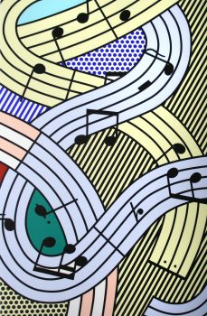 Roy Lichtenstein, Composition III, Silkscreen on paper, 51 3/4 x 36 3/8 x 1 1/2 in. (131.4 x 92.4 x 3.8 cm), Gift of the artist and the Foundation of Art and Preservation in Embassies, Washington, D.C.