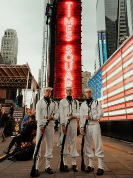 Korina Marie Moore, Sailors at Time Square, Photograph, 24 × 20in. (61 × 50.8cm), Courtesy of the artist, Taos, New Mexico, in collaboration with Jessica Reed Kraus