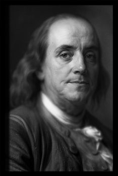 Brandon Ralph, Benjamin Franklin, Print, Approx: 60 × 40in. (152.4 × 101.6cm), Courtesy of the artist, Water Mill, New York