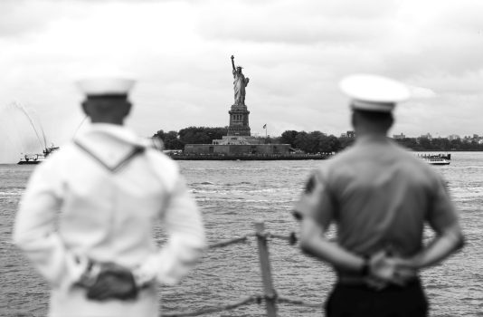 Korina Marie Moore, Facing Liberty, Photograph, 20 × 24in. (50.8 × 61cm), Courtesy of the artist, Taos, New Mexico, in collaboration with Jessica Reed Kraus