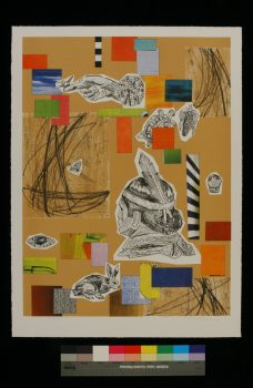 Jaune Quick-to-See Smith, We Are All Knots in the Great Net of Life, Five-color lithograph printed on white Somerset satin paper, 26 7/8 x 20 in. (68.3 x 50.8 cm), Collection of Art in Embassies, Washington, D.C.; In collaboration with the Smithsonian Institution's National Museum of the American Indian, Washington, D.C.