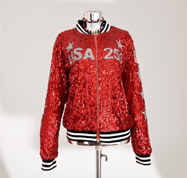 Deborah Yanna, Sparkle Couture, Sequin jacket with rhinestone appliqués, Overall: 29 × 20 × 10in. (73.7 × 50.8 × 25.4cm), Private Collection
