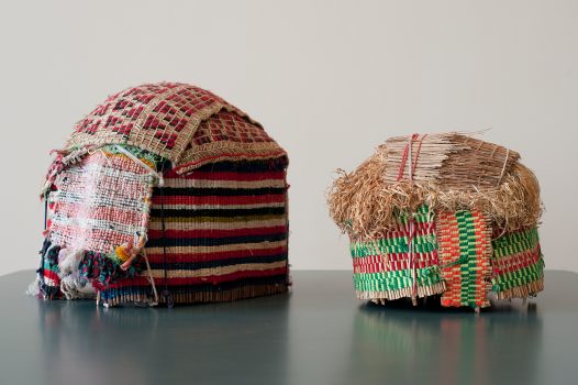 Anonymous, 2 Afar Domes, Straw, fabric, Approx: 16 x 16 x 16in. (40.6 x 40.6 x 40.6cm); approx: 12 x 12 x 12in. (30.5 x 30.5 x 30.5cm), Photo: Michael JN Bowles