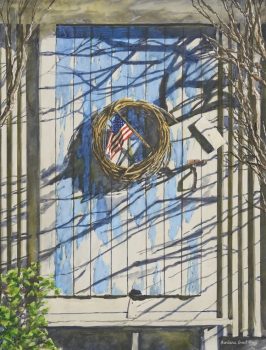 Barbara Ernst Prey, 250th, Watercolor on paper, Unframed: 28 × 21in. (71.1 × 53.3cm)
Framed: 40 × 33in. (101.6 × 83.8cm), Courtesy of the artist, Oyster Bay, New York