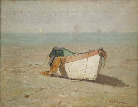 Charles Green, Winter Dory, King's Beach, Swampscott, Massachusetts, ca. 1890, Oil on canvas, Courtesy of the Museum of Fine Arts, Boston, Boston, Massachusetts; Gift of Clara C. Lyman in memory of Charles Boden Green