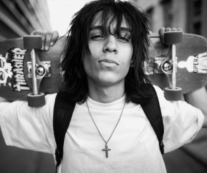 Ryan Faer, Skateboarder, Photograph, 20 × 24in. (50.8 × 61cm), Collection of Art in Embassises; Gift of the artist, Goodyear, Arizona