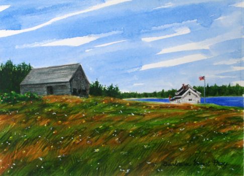 Barbara Ernst Prey, Hupper Island, Watercolor, 13 x 15 in. (33.0 x 38.1 cm) framed, Courtesy of the artist, Oyster Bay, New York
