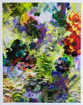 Cicely Carew, The breeze at dawn has secrets to tell, Mixed-media painting archival print on museum rag paper, Overall: 22 × 18in. (55.9 × 45.7cm), ART IN EMBASSIES, U.S. DEPARTMENT OF STATE, PERMANENT COLLECTION